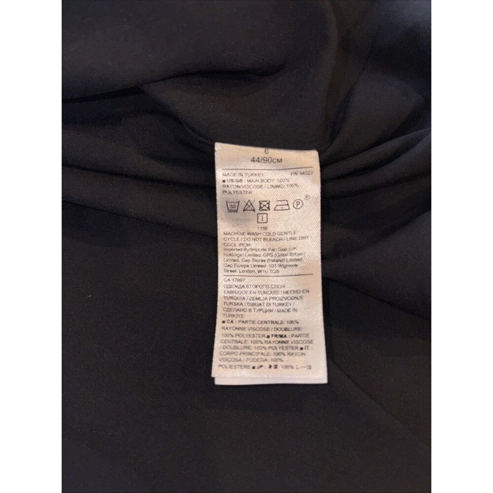 Banana Republic Women's Black Chiffon Dress Size 6 - Picture 4 of 7